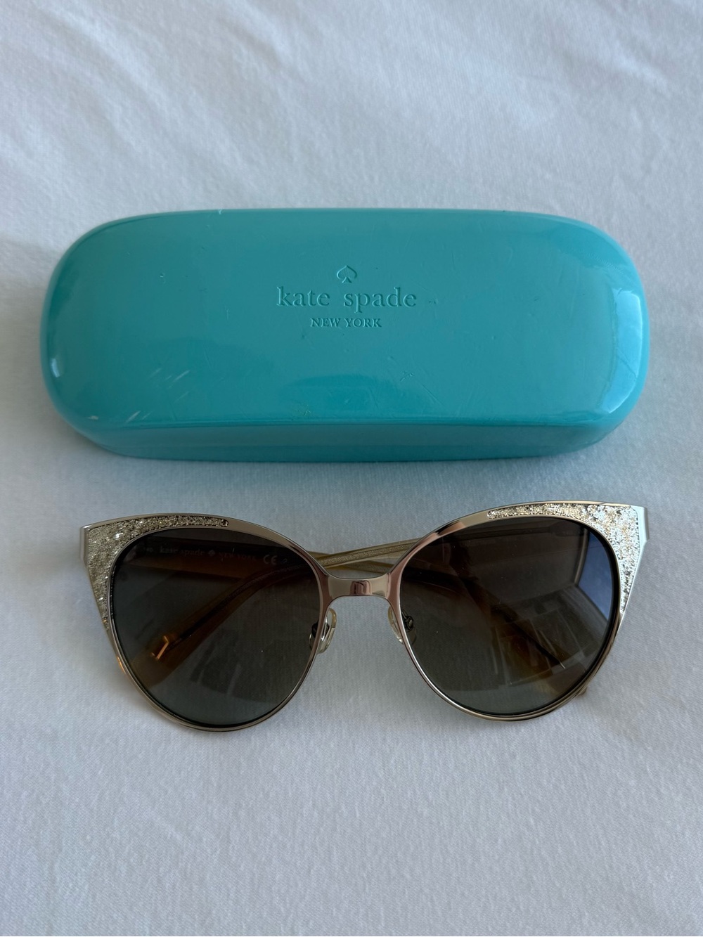 Kate Spade Gold and Silver Cat-Eye Sunglasses Marietta